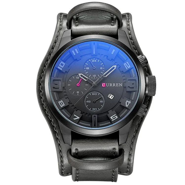 

Curren Watch Men 8225 Luxury Brand Leather Strap Quartz Men Wristwatch Fashion Military Sport Waterproof Watch relojes hombre, 5 color for you choose