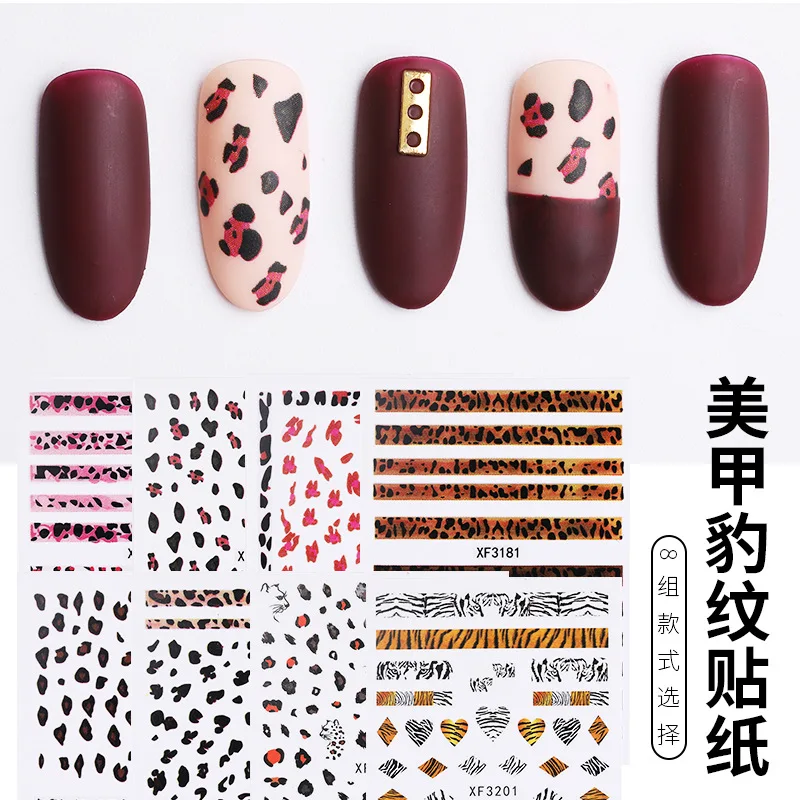 

2019 Fashionable Nail Art Stickers Leopard Print Stickers