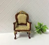1/12 scale Dollhouse Wooden Miniature throne chairs wedding armrest chairs QW60028