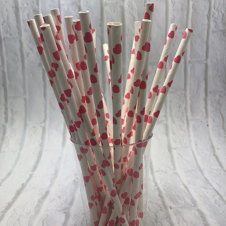 

Professional Factory Made Love Pattern Paper Straw