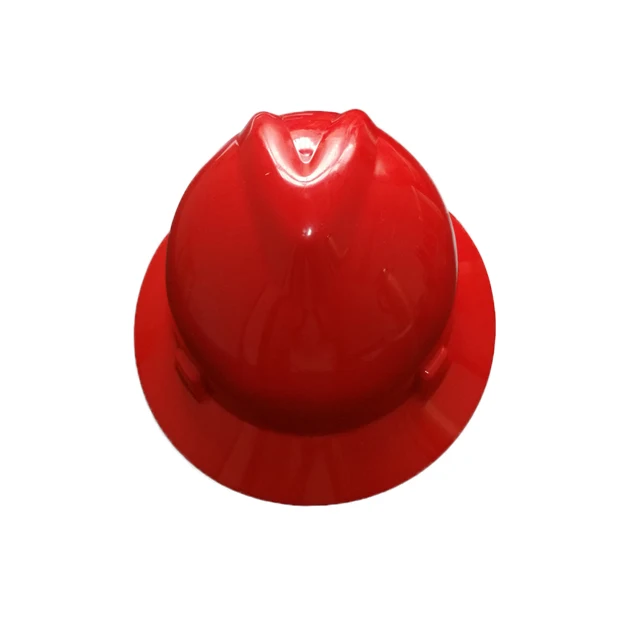 red full brim hard hats