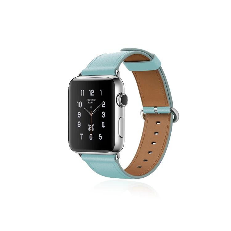 

Women/Men Charming PU Wristwatch Band For Iwatch 6 Classical Genuine Leather Bracelets