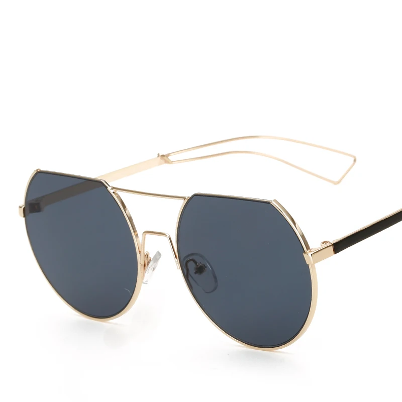 

Superhot Vintage Women Men Sunglasses Brand Designer Mirrored Sun Glasses Gold Metal Shades UV400 oculos de sol feminino 157201