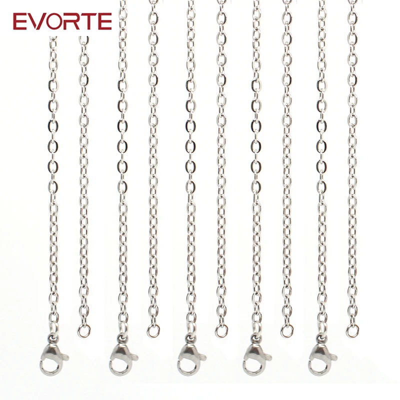 

CH01 Wholesale 45cm,50cm,60cm,70cm,80cm 316L Stainless Steel Chain Necklace Jewelry, Silver