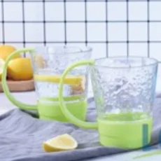 
Glass tea coffee cup with plastic handle 200ML top quality tea coffee cup 