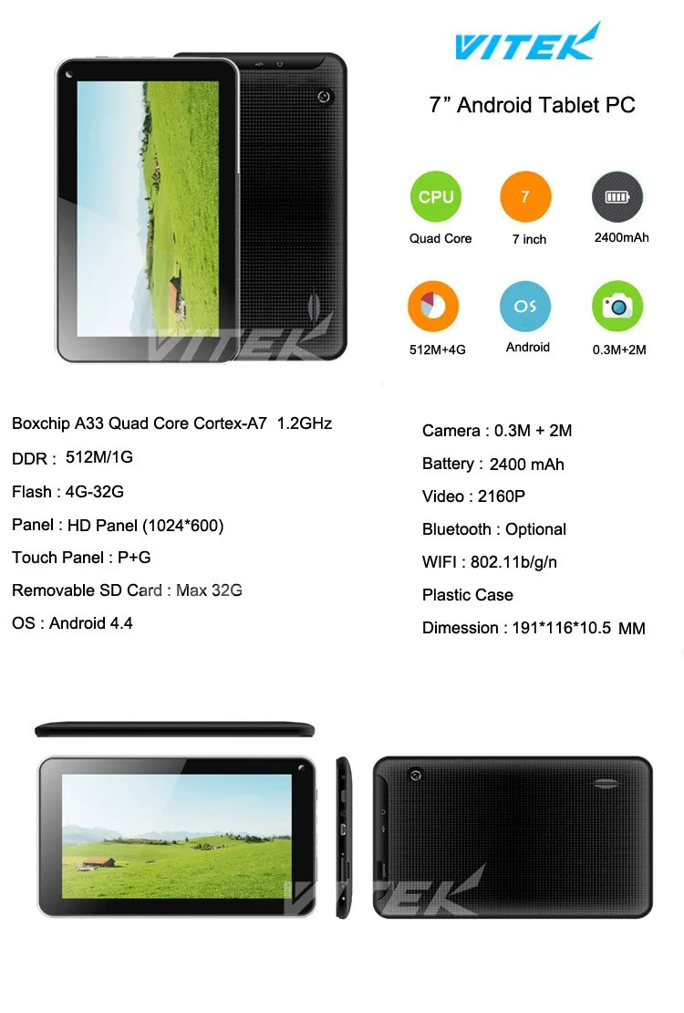 Bulk By New Vision Tablet Touch Screen 7" Tablet,Cheap 7 Inch 2gb Ram