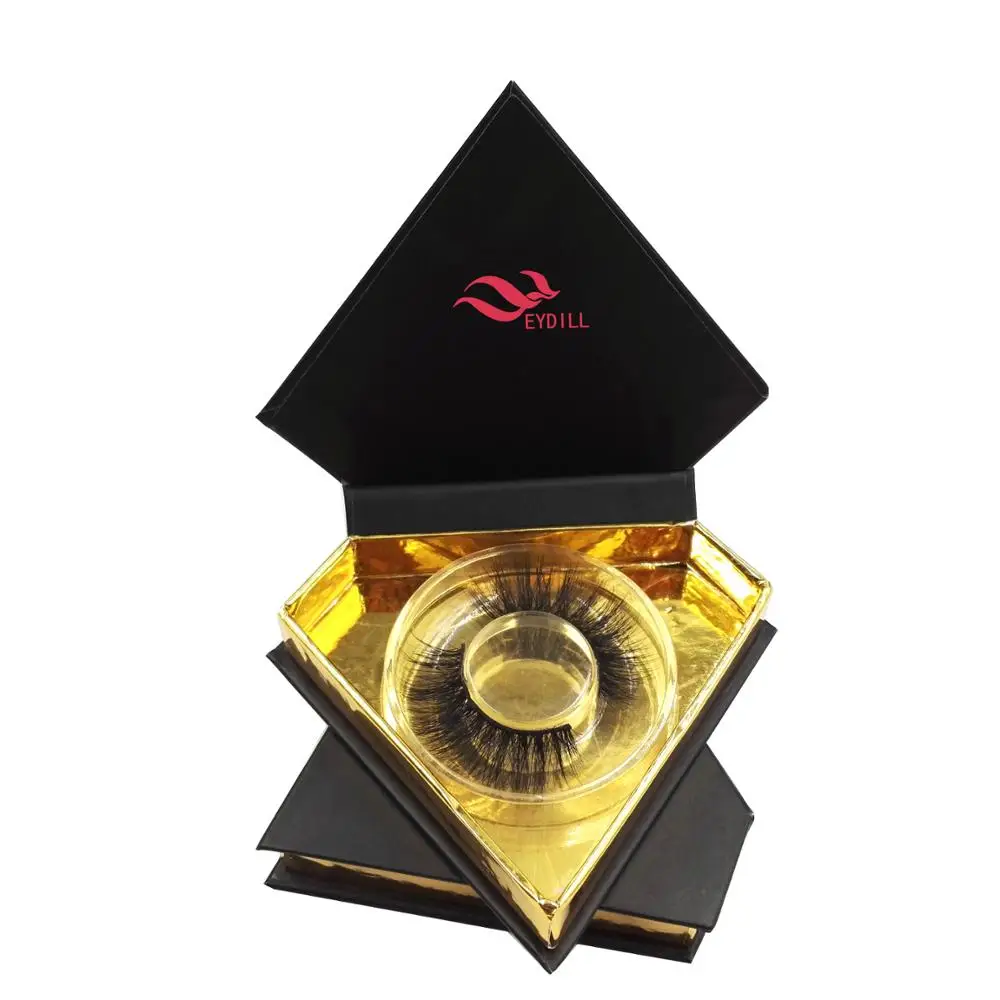 

Glitter Cosmetic Lovely Eyelash Packaging Box, Natural black