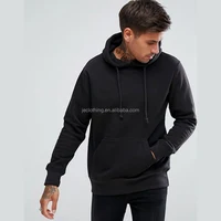 

Cotton Pullover Drawstring Blank Black Men's Hoodie