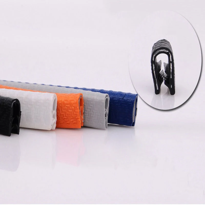U Shape Steel Insert Car Auto Door Decorative Edge Trim Rubber Pvc Epdm