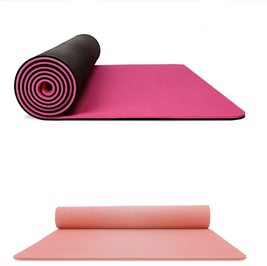 

FREE SAMPLE for Custom Logo 6mm TPE Yoga Mat TPE Wholesale Eco Friendly Fitness Mats yoga mat, Blue/green/red/black
