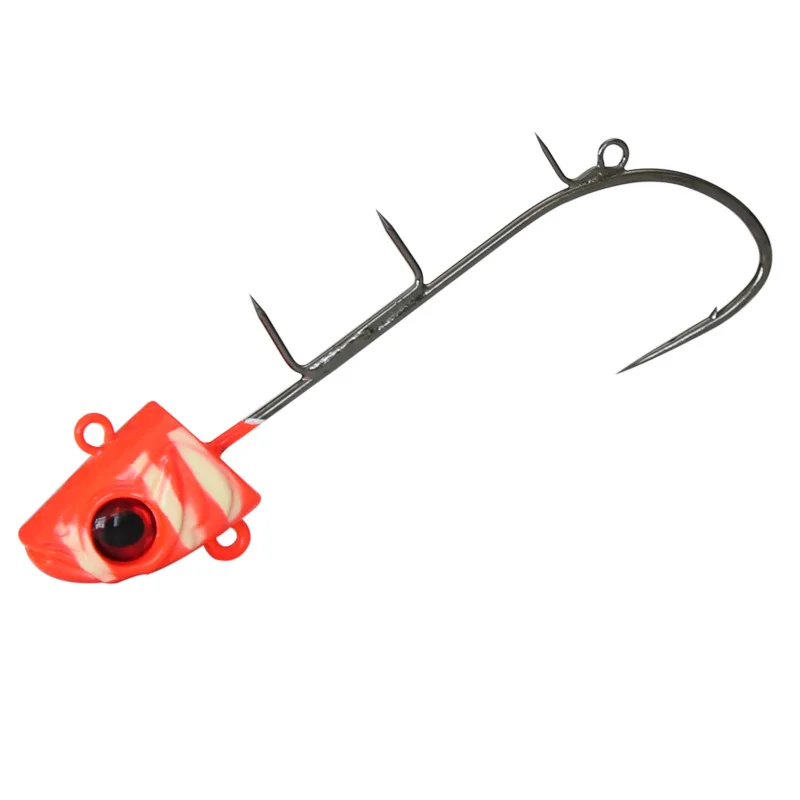 

Fishing Jig Head Fishing Jig Hook Lead Fish fish head jig hook With back spines Iron plate lead fish