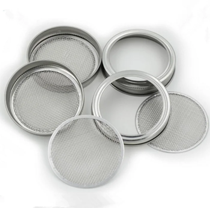 Custom Canning Mason Jar Lid 304 316 Stainless Steel Wire Mesh Filter