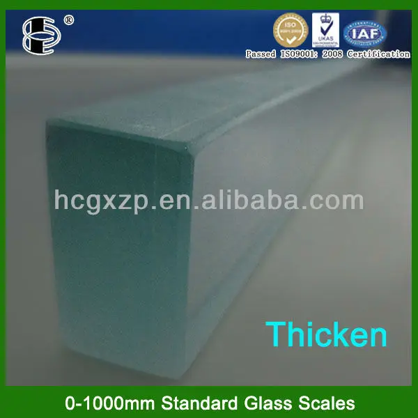 Highly Accuracy 0-1000mm thicken glass reference scale