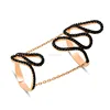 Rose Gold P. 925K Sterling Silver Chain Link Knuckle Double Latest Design Ring