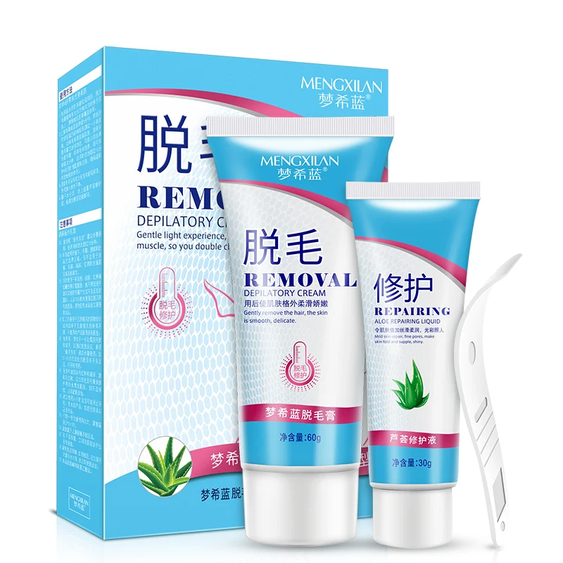 

2018 Promotion Hot Selling Whole Body Hair Remove & Repair Cream Set, White