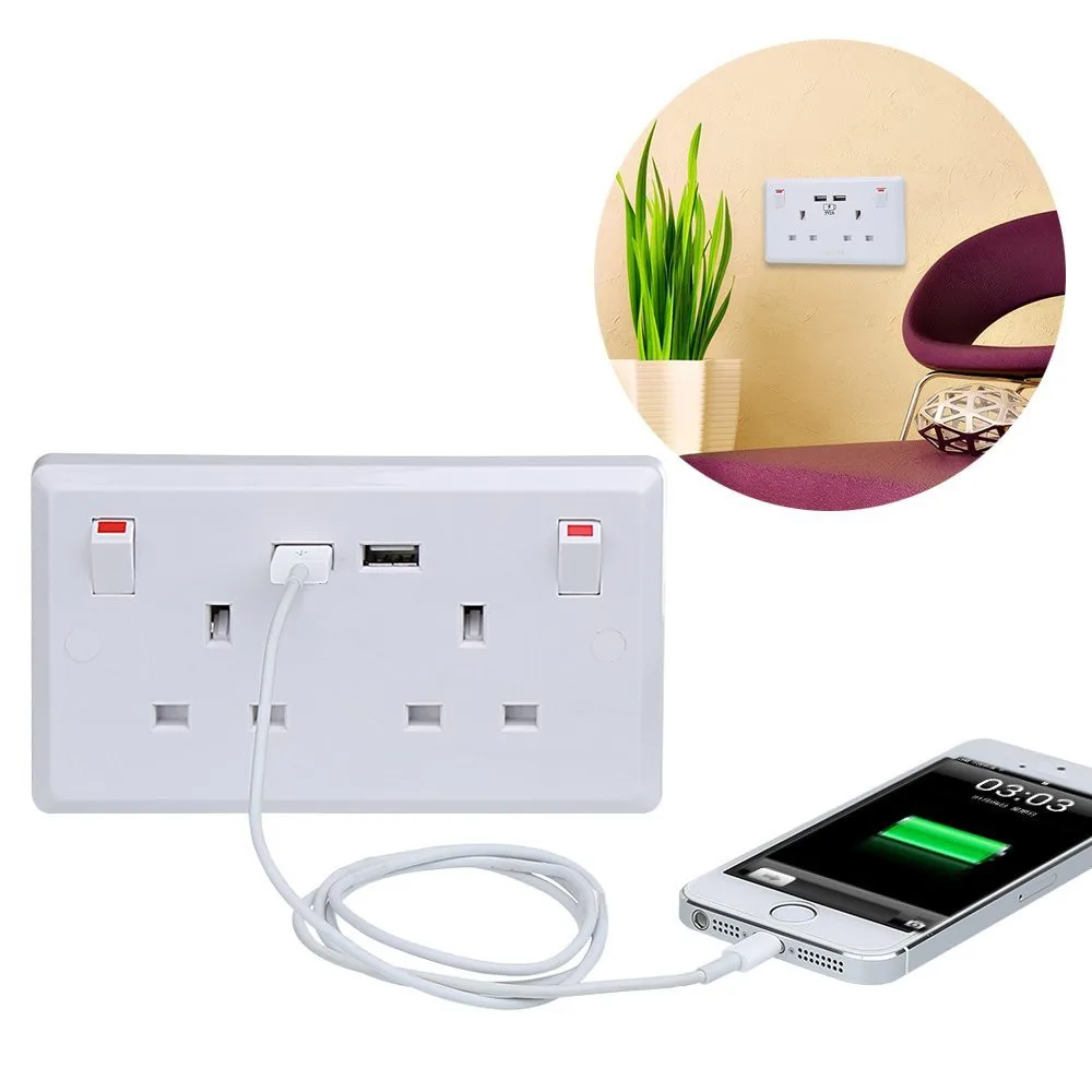 Uk Standard Usb Wall Socket 220v,British Type Wall Switch Socket With ...