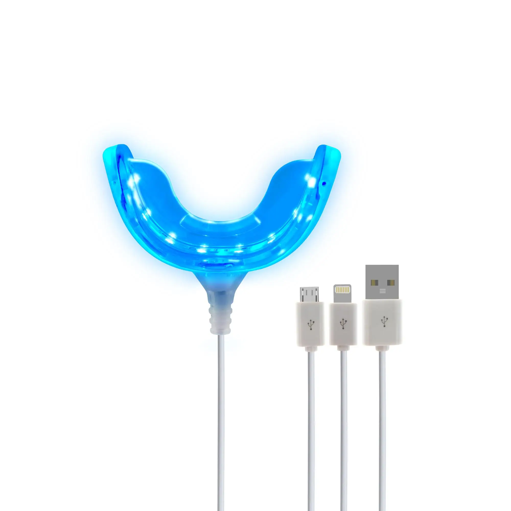 Teeth Whitening Accelerator Led Blue Light Silicone Mouth Tray With 3