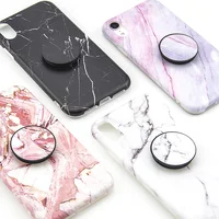 

for iphone x xs marble grip stand phone case for girls, for iphone 7 8 plus case with finger holder, for iPhone 11 case marble