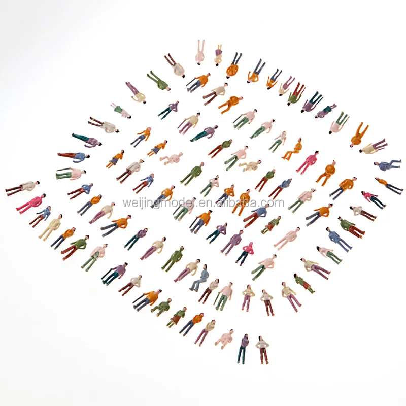 
100pcs 1;200 architecture scale model figure plastic miniature people model scale figure 