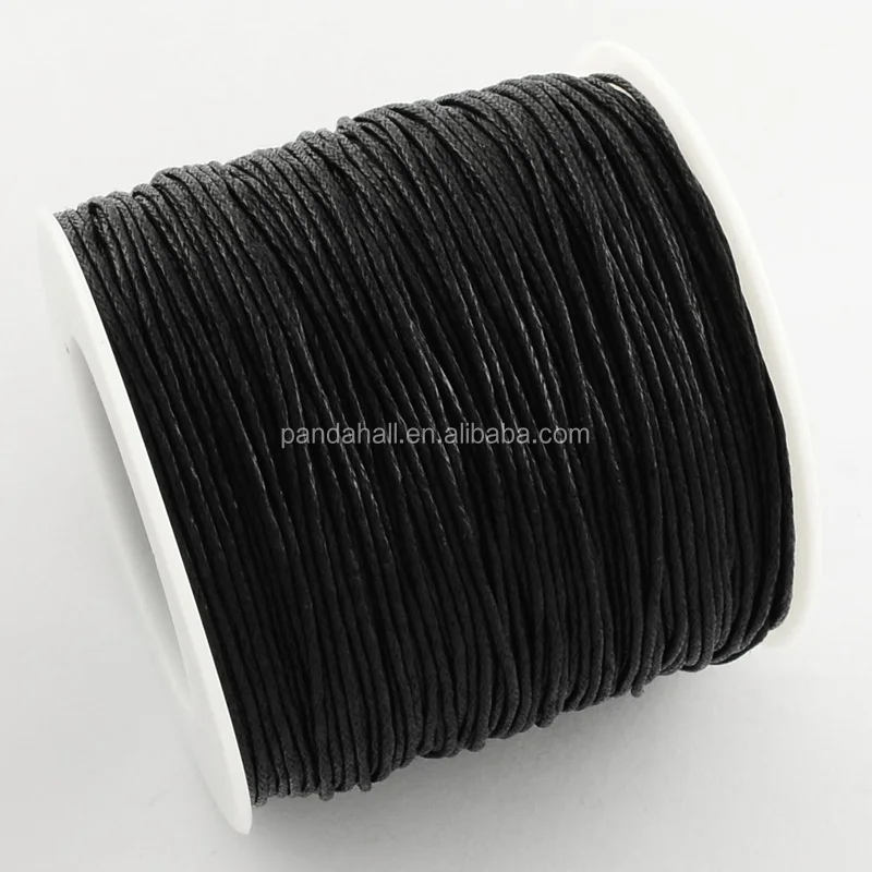 

1mm Waxed Cotton Cords,Black,Jewelry Beading Threads,Wholesale