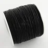 1mm Waxed Cotton Cords,Black,Jewelry Beading Threads,Wholesale