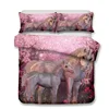 Four Piece Suit Bedding Article 3D Unicorn Pillow Case Quilt Cover Bed Sheet