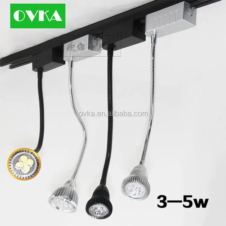 New Design! Gooseneck Track Light LED Spot Light 1w to 12w Rotatable high power for Gallery Store