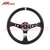 OMP 350mm PU PVC Suede real Leather 97mm Deep Corn Drifting Steering Wheel