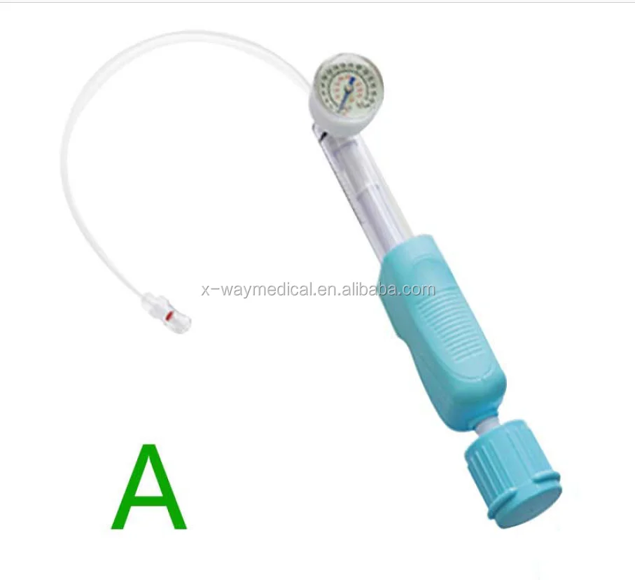 Angioplasty Ptca Kit Catheter Balloon Inflation Device In Healthcare
