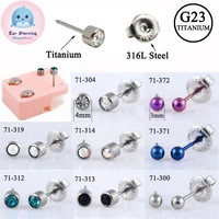 

More Safe Prevent Allergy Charming Dolphin Mishu Medical Titanium G23 Ear Stud Sterile Piercing Studs Jewelry Suitable Everyone