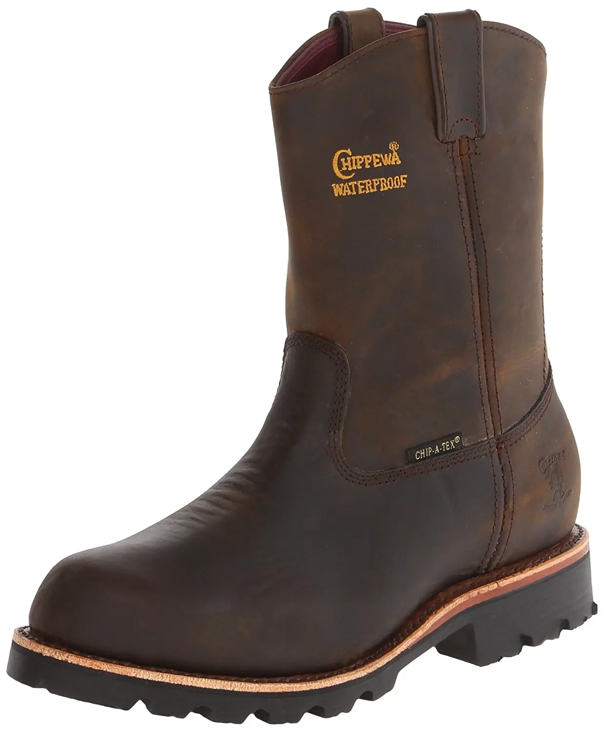 chippewa pull on work boots