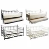 Black Metal 3ft Single French Day Bed Frame