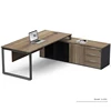 SJ-001 Trilateral modern executive desk with metal table leg office furniture workastions