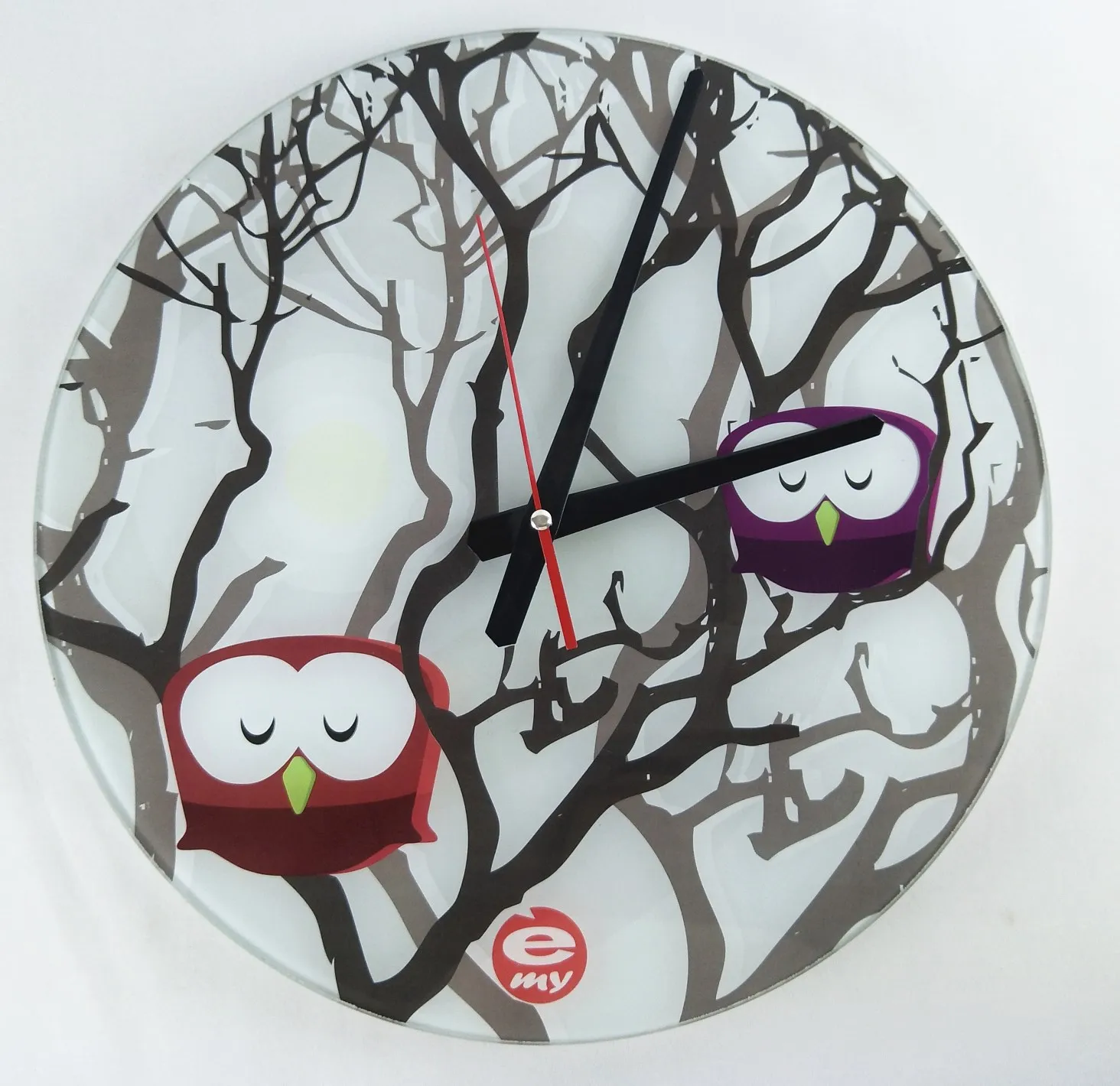 glass wall clocks