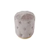 Hotel Ottoman High Quality Fancy Stool Ottoman Fabric Covers Round Velvet Ottoman Stool