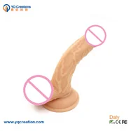 8.9 inch Silicone Free suction dildo realistic and vibrators Sex toy Penis with suction cup