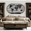 Home and office globe map decoration wall Hanging metal scratch map