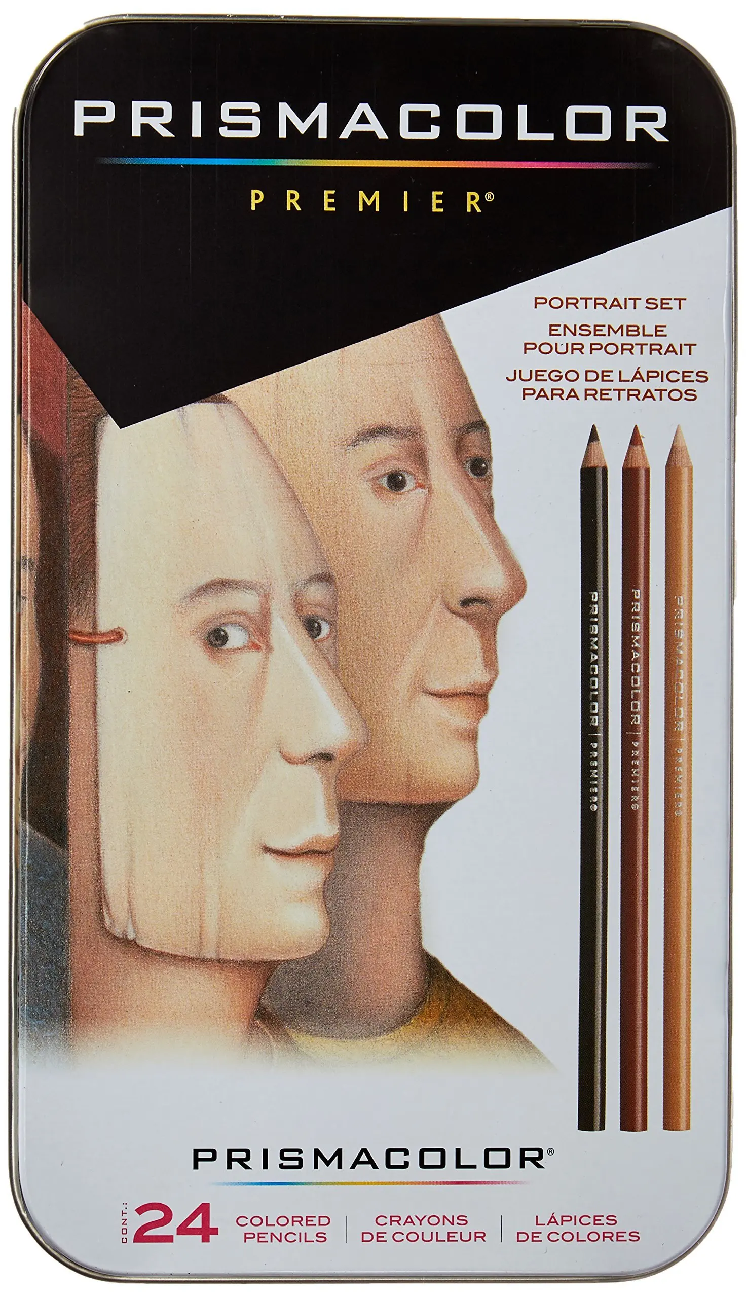 Sanford 25085R Prismacolor Premier Colored Pencils, Portrait Set, Soft Core, 24-Count