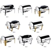 Wholesale restaurant hotel supplies roll top chafing buffet stove with window roll top chafing buffet food warmers