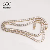 

Real 14K Gold Jewelry Hiphop Jewelry Iced Out Diamond Tennis Chain Necklace Gold Mens Diamond Necklace Chain 4mm/5mm/6mm/7mm/8mm