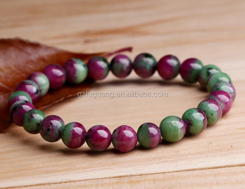 8mm Round Natural Ruby Zoisite Genuine Precious Stretch Bracelet 8mm Round Natural Ruby Zoisite Genuine Precious Stretch Bracelet Gemstone Beads Loose Product On