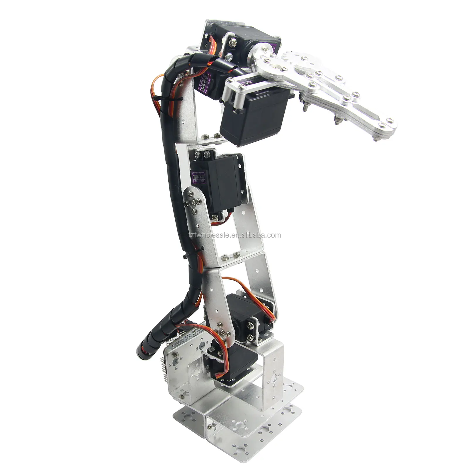 6DOF Aluminium Robot Clamp Claw Kit Mount Set Mechanical Robotic Arm For Arduino