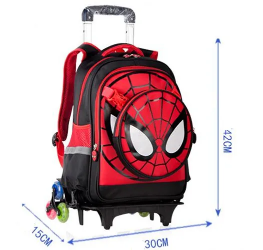 Quanzhou Cartoon Detachable Children Trolley School Bag With 

Three Wheel Spiderman Trolley Backpack.jpg