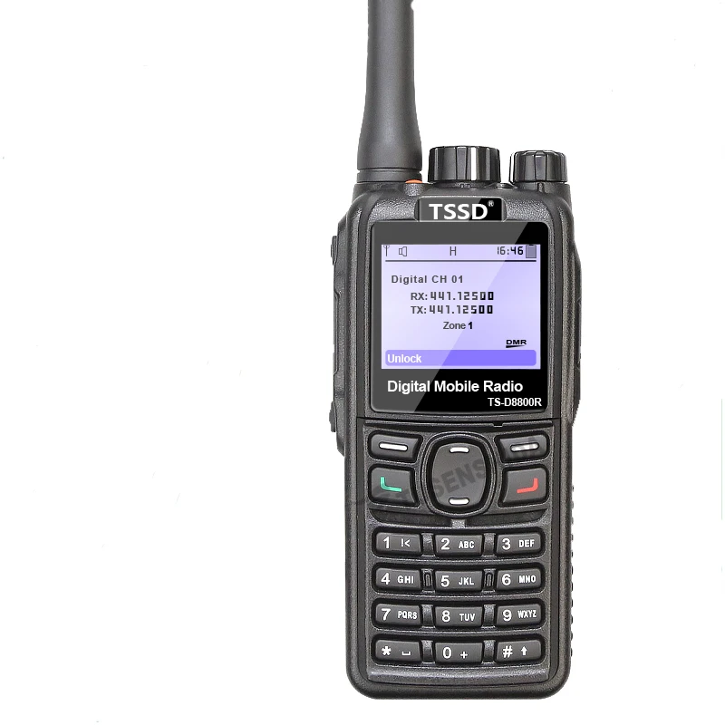 

VHF/UHF TSSD TS-D8800R DMR Digital Walkie Talkie, Black dmr radio
