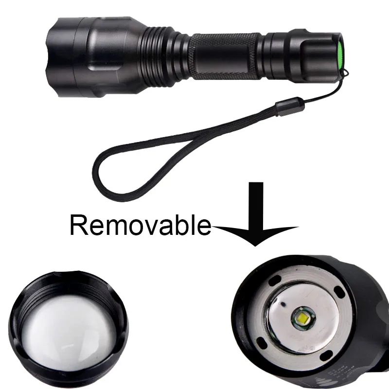High Power 10W T6 Waterproof Tactical LED Torch Rechargeable Flashlight for Outdoors