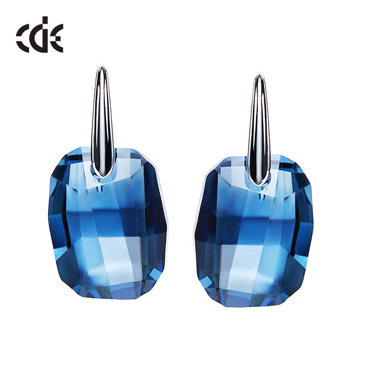 

ODM OEM 925 sterling silver jewelry manufacturer custom blue color fashion earrings