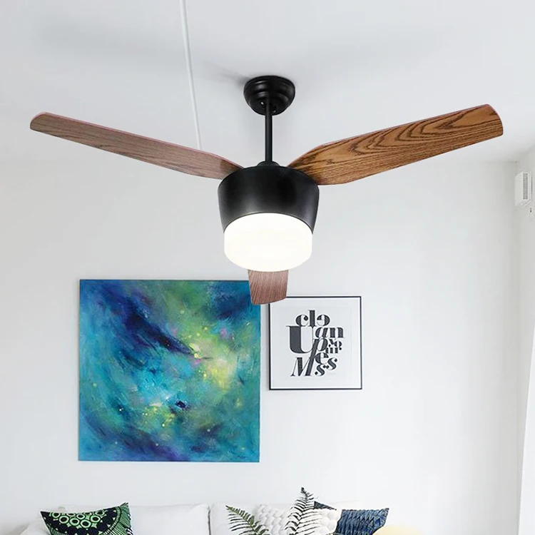 Modern Decorative High Speed Electric Motor 3 Blades Ceiling Fan With Light