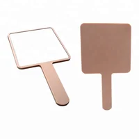 

2020 Amazon Mini High Quality Single Sided Eco-friendly Degradable cosmetic small pocket wheat straw hand mirror with handle