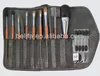 9 Piece Makeup Brush sets with a pu pouch and eye tip applicator for free