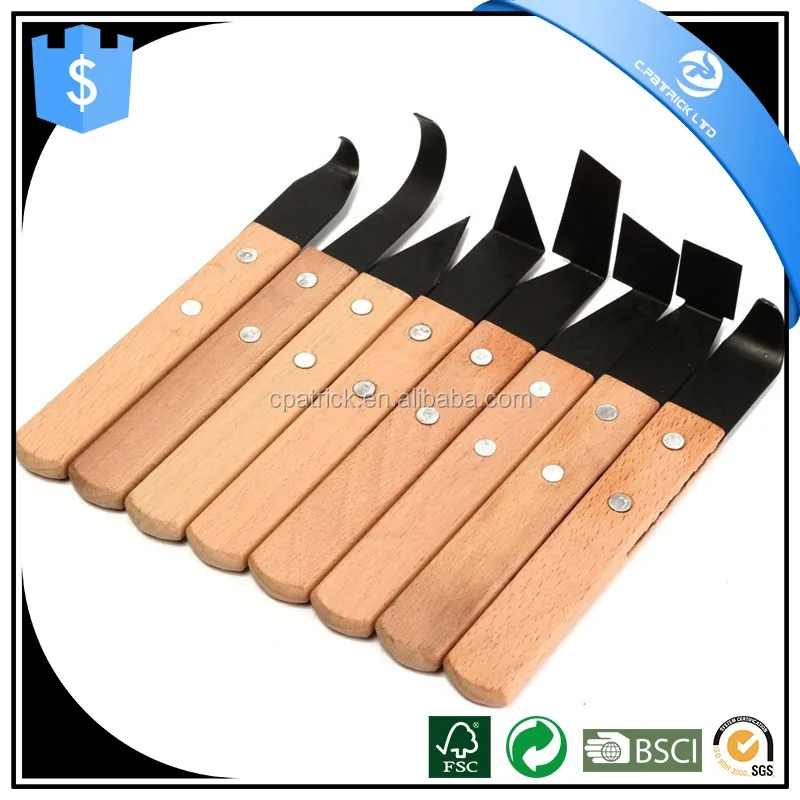 8 Wooden Handle Stainless Steel Trimming Tools Trimming Knife Knife